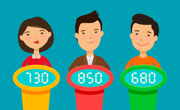TV quiz show. People, players answer questions. Cartoon vector illustration Stock Vector | Adobe Stock TV quiz show. People, players answer questions. Cartoon vector illustration Stock Vector | Adobe Stock