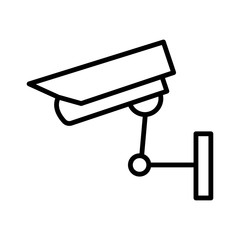 CCTV, surveillance camera icon vector in line style