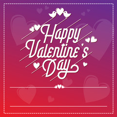 Happy valentine's day line art style design