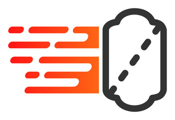 Express ticket vector icon. Flat Express ticket symbol is isolated on a white background.