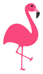 Fototapeta premium Flamingo vector icon. Flat Flamingo symbol is isolated on a white background.