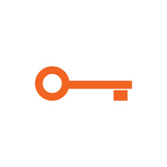 Simple key logo icon design vector template