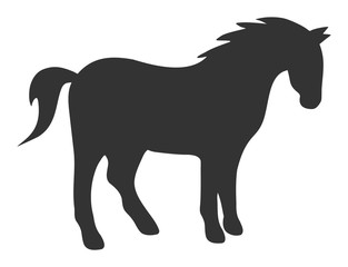 Horse vector icon. Flat Horse pictogram is isolated on a white background.