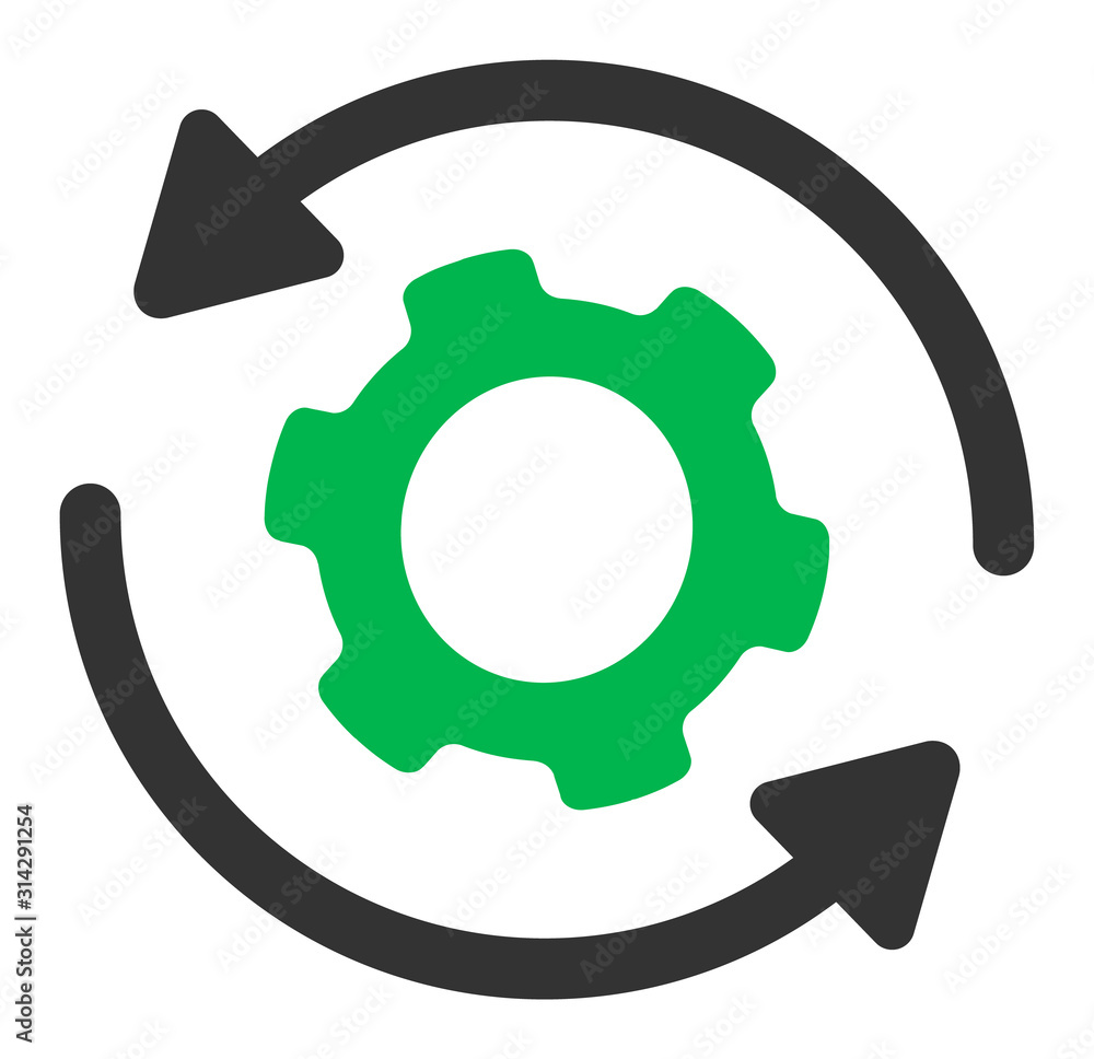 Poster infinite rotation vector icon. flat infinite rotation pictogram is isolated on a white background.