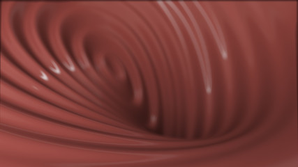 3d illustration of a wavy chocolate liquid.