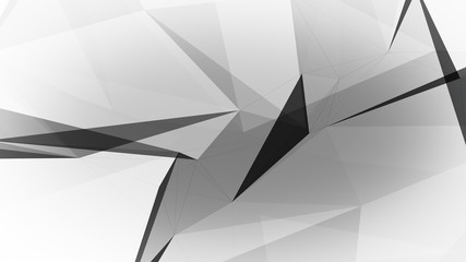 3d illustration of dark grey triangles background.