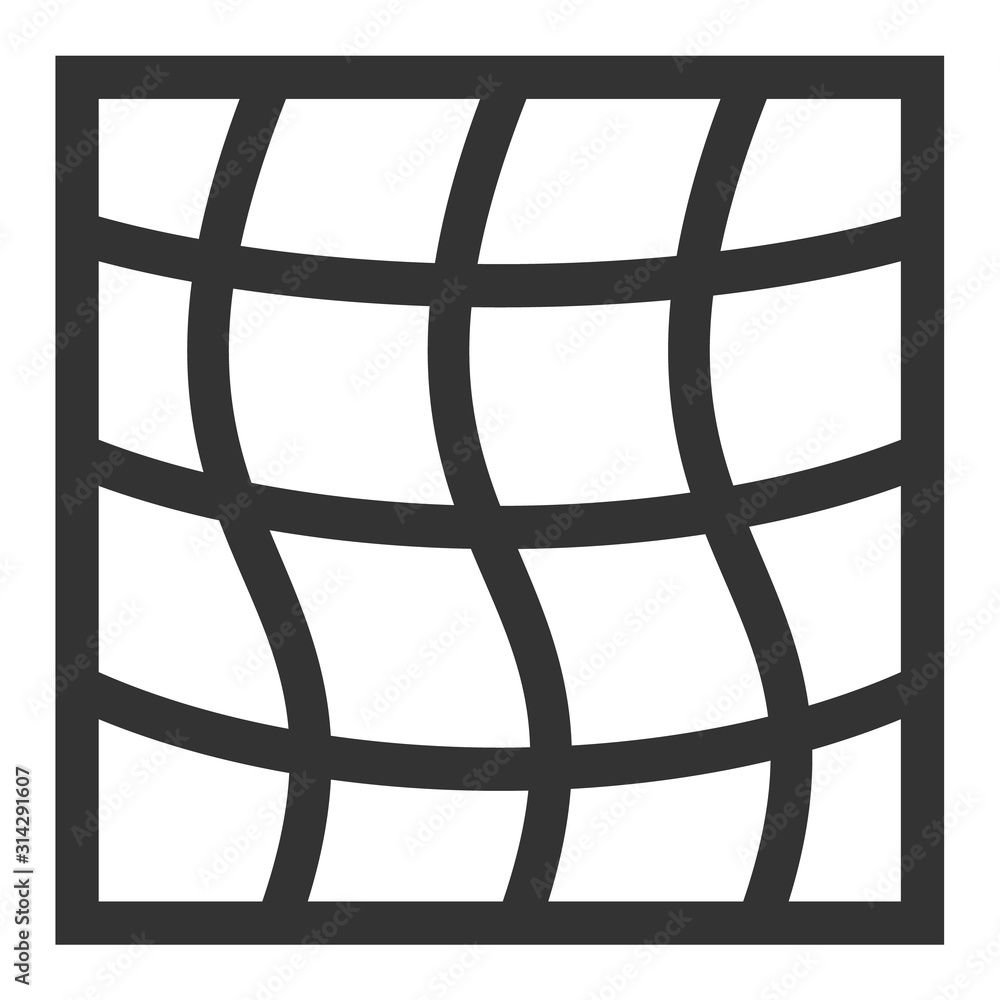 Poster mesh vector icon. flat mesh symbol is isolated on a white background.
