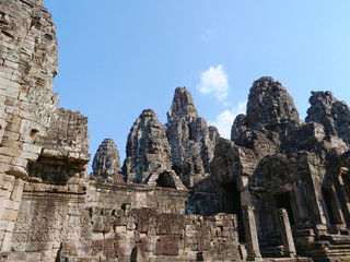 Naklejka premium Bayon Temple in Angkor wat complex, Siem Reap Cambodia
