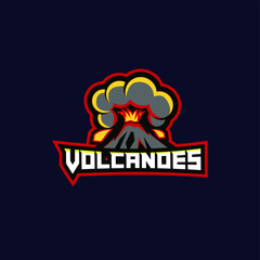 volcano lava sport logo design