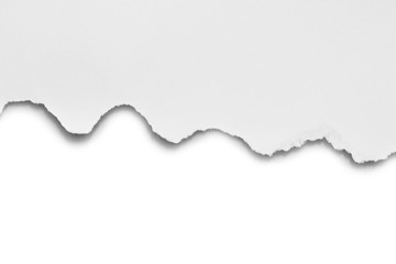 torn paper isolated on white background