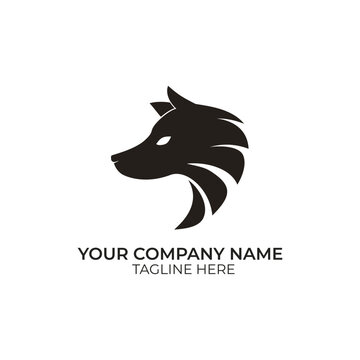 Abstract Logo About Wolf Head