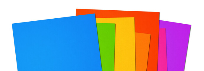 Colorful rainbow Blank A4 paper sheet banner background