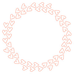 valentine s day frame made of beautiful hearts.