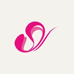 Butterfly logo Spa and Cosmetics beauty logo design concept template