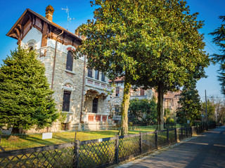 Crespi d'Adda (Bergamo, Lombardy, Italy), historic industrial village, Unesco World Heritage Site, outstanding example of 19th and early 20th-century 'company towns'