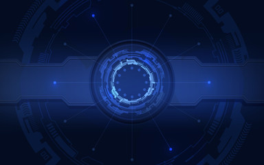 Obraz premium Abstract future technology with Blue Background. Vector Illustration