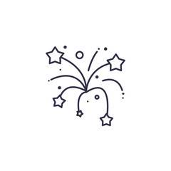 Isolated stars firework vector design