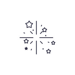 Isolated stars firework vector design