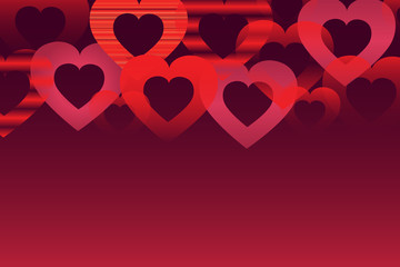 Obraz na płótnie Canvas EPS 10 vector. Hearts with copy space. Valentines day concept.