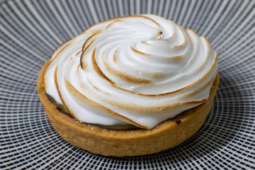  delicous lemon tart dessert on plate