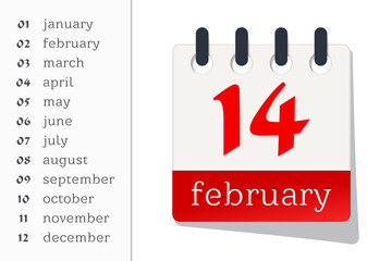 Calendar Flat Icon. Kit for Choosing Your Own Date. Vector