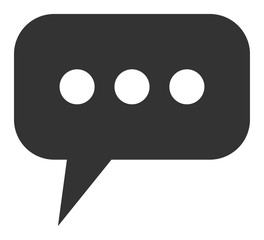 Opinion cloud vector icon. Flat Opinion cloud pictogram is isolated on a white background.