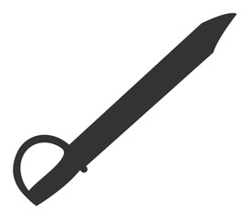 Saber vector icon. Flat Saber symbol is isolated on a white background.