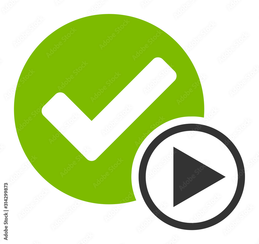Aufkleber start of validity vector icon. flat start of validity symbol is isolated on a white background.