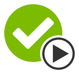 Start of validity vector icon. Flat Start of validity symbol is isolated on a white background.