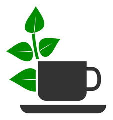 Vegan drink vector icon. Flat Vegan drink symbol is isolated on a white background.