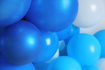 Many color balloons as background, closeup. Party decor