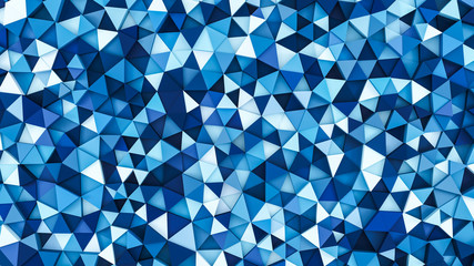 Backdrop blue triangle. 3D rendering