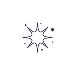 Isolated star shape vector design