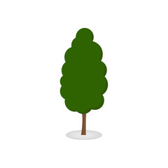 Green tree Fertile A variety of forms on the White Background,Set of various tree sets,Trees for decorating gardens and home designs.vector illustration and icon