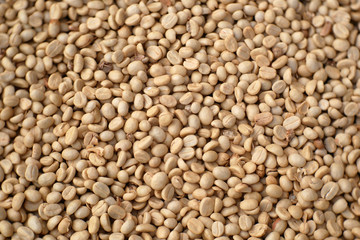 organic white coffee beans background