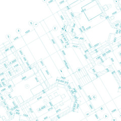 Detailed architectural plans. Vector blueprint. Modern abstract background.