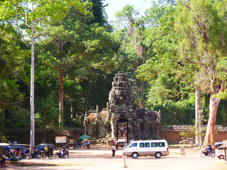 Fototapeta premium Landscape view of Banteay Kdei, part of the Angkor wat complex in Siem Reap, Cambodia