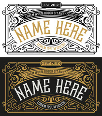 Big Antique logo with floral details