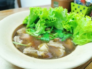 soup with mushroom​ Chinese​ beef​ 