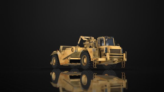 Mining Trucks 3d render (loop)