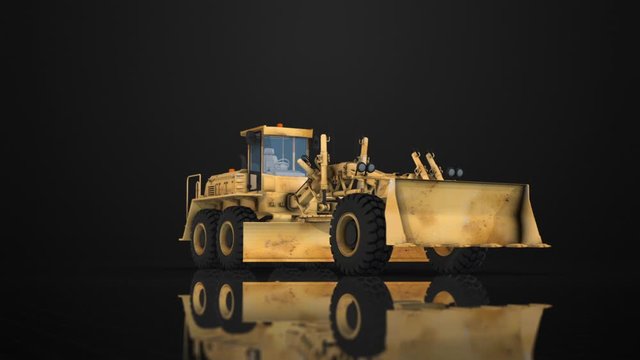 Mining Trucks 3d render (loop)