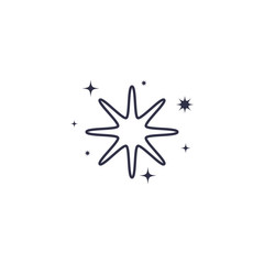 Isolated star shape vector design