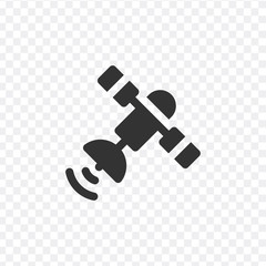 Satelite icon flat. Illustration isolated vector sign symbol. Stock vector illustration isolated on white background.