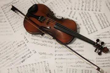 Fototapeta na wymiar Classic Music and Instrument 