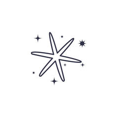 Isolated star shape vector design