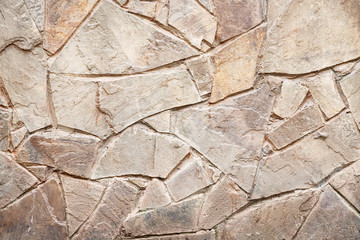 random cut stones brown wall background texture