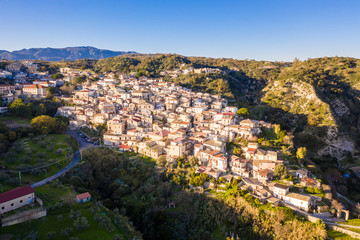 Fototapeta premium Città di Riace in Calabria. Vista aerea
