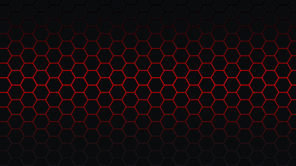 black abstract luxury metal background with hexagon glitter and shiny, graphic design element decoration. For wallpaper, card, presentation, poster. Vector EPS 10.