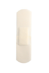 Medical sticking plaster isolated on white. First aid item