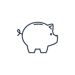 piggy bank money line and fill style